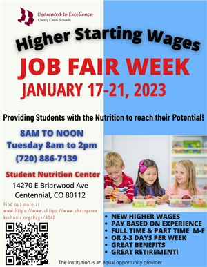 Flyer advertising Job Fair Week